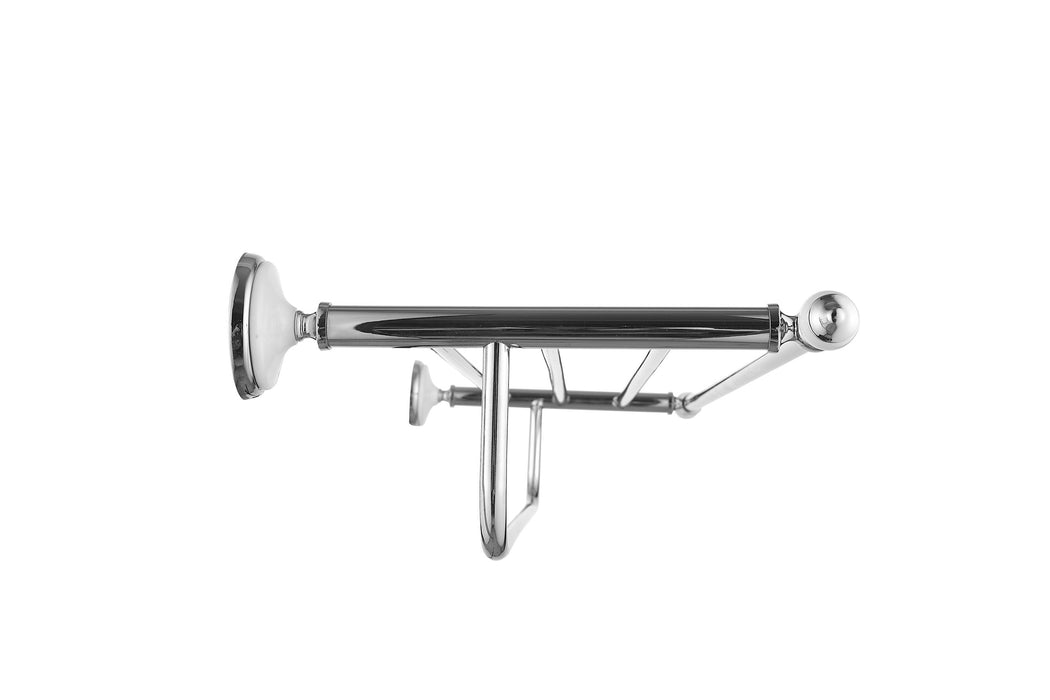24" Towel Rack - Arora Series - White Porcelain & Polished Chrome