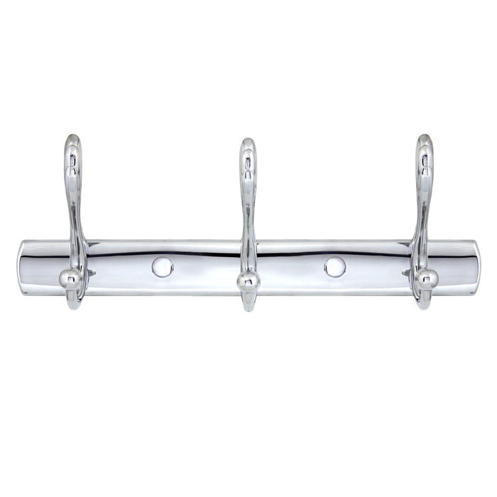 Triple Robe & Towel Hook - Polished Chrome