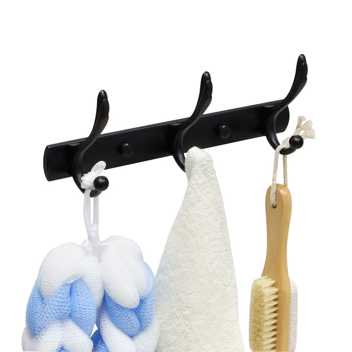 Triple Robe & Towel Hook - Rubbed Bronze
