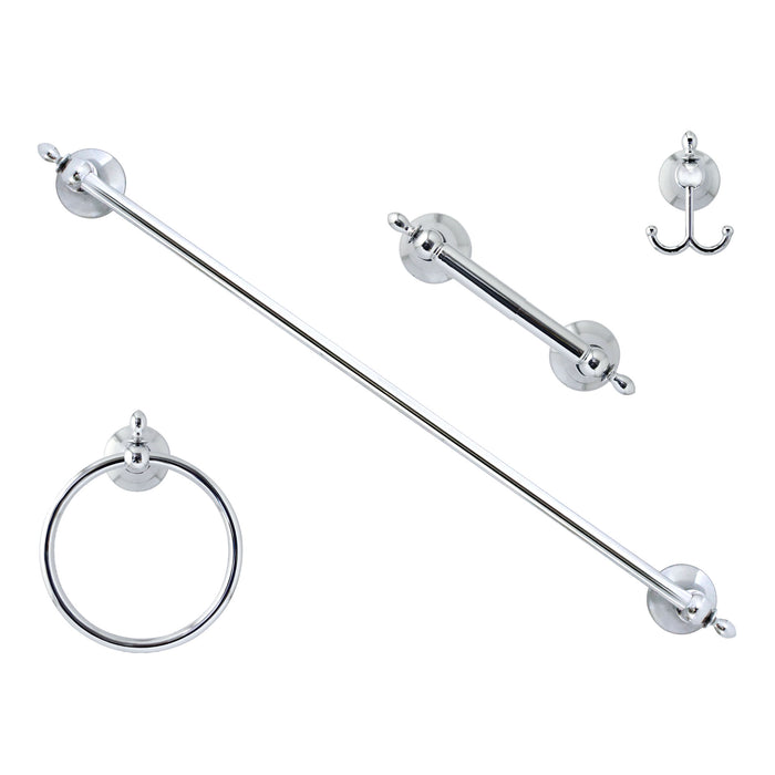 Four Piece Accessories Set - Antica Series - Polished Chrome