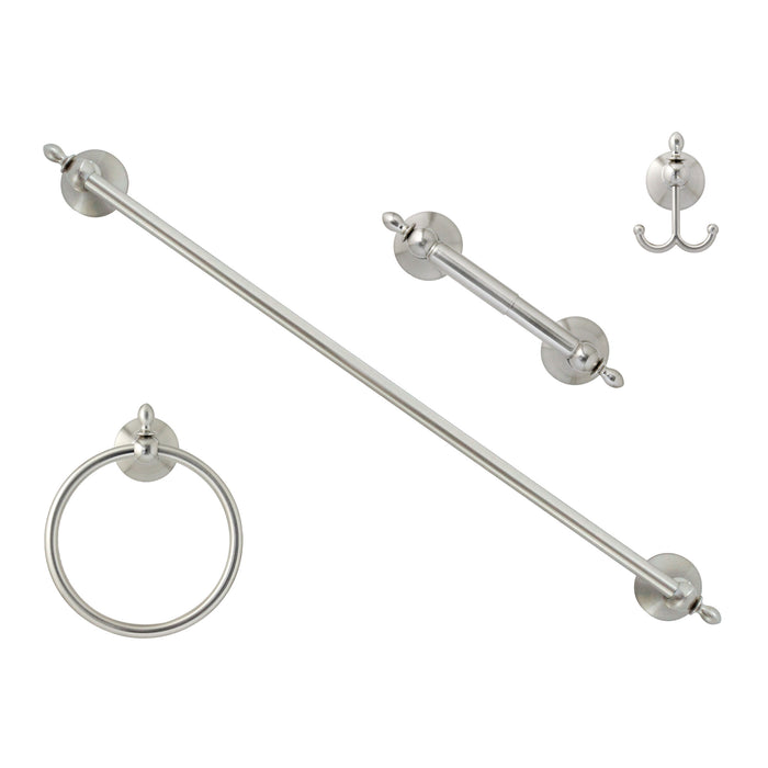 Four Piece Accessories Set - Antica Series - Satin Nickel