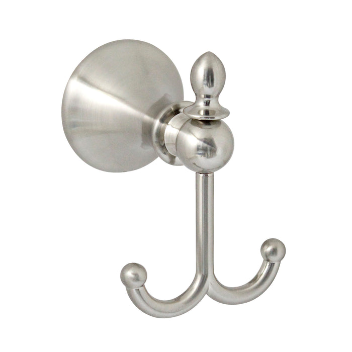 Double Robe & Towel Hook - Antica Series - Satin Nickel