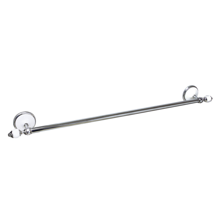Four Piece Accessories Set - Arora Series - White Porcelain & Polished Chrome