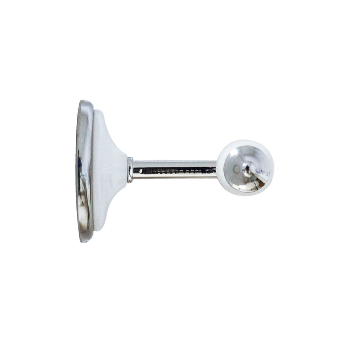 24" Towel Bar - Arora Series - White Porcelain & Polished Chrome
