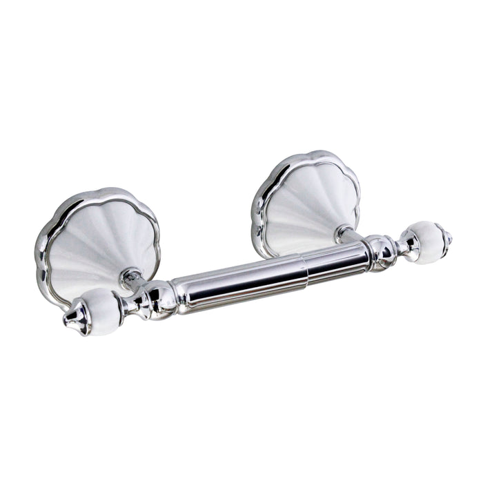 Four Piece Accessories Set - Flora Series - White Porcelain & Polished Chrome