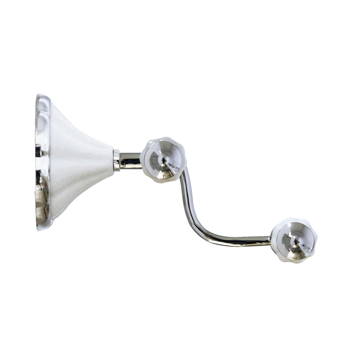 24" Double Towel Bar - Flora Series - White Porcelain & Polished Chrome