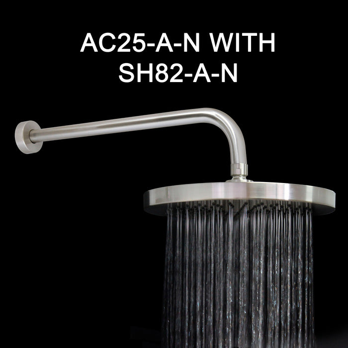 15" STRAIT Shower Arm - Satin Nickel