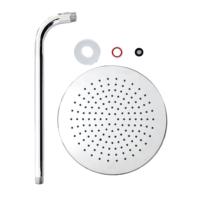 10" Rain Shower Head with 15" STRAIT Shower Arm - Polished Chrome