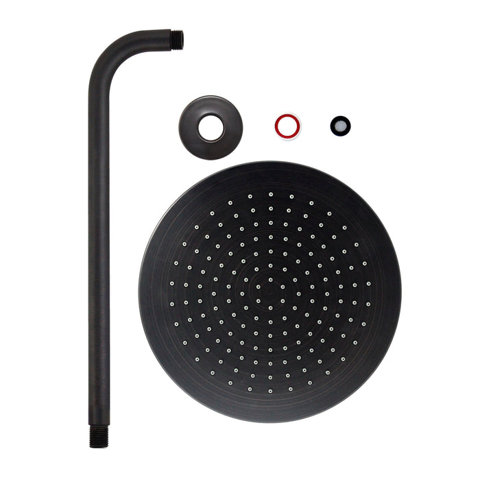10" Rain Shower Head with 15" STRAIT Shower Arm - Rubbed Bronze