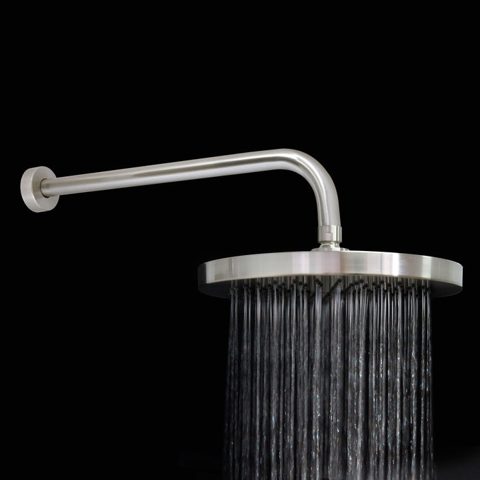 10" Rain Shower Head with 15" STRAIT Shower Arm - Satin Nickel
