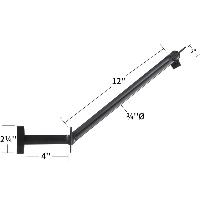 17" ADJUSTABLE Shower Arm - Rubbed Bronze