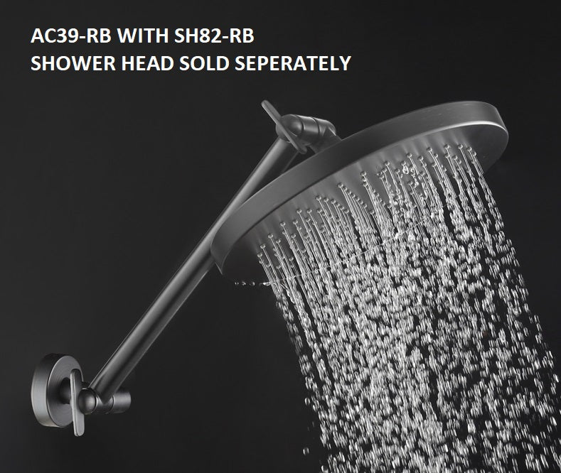 17" ADJUSTABLE Shower Arm - Rubbed Bronze