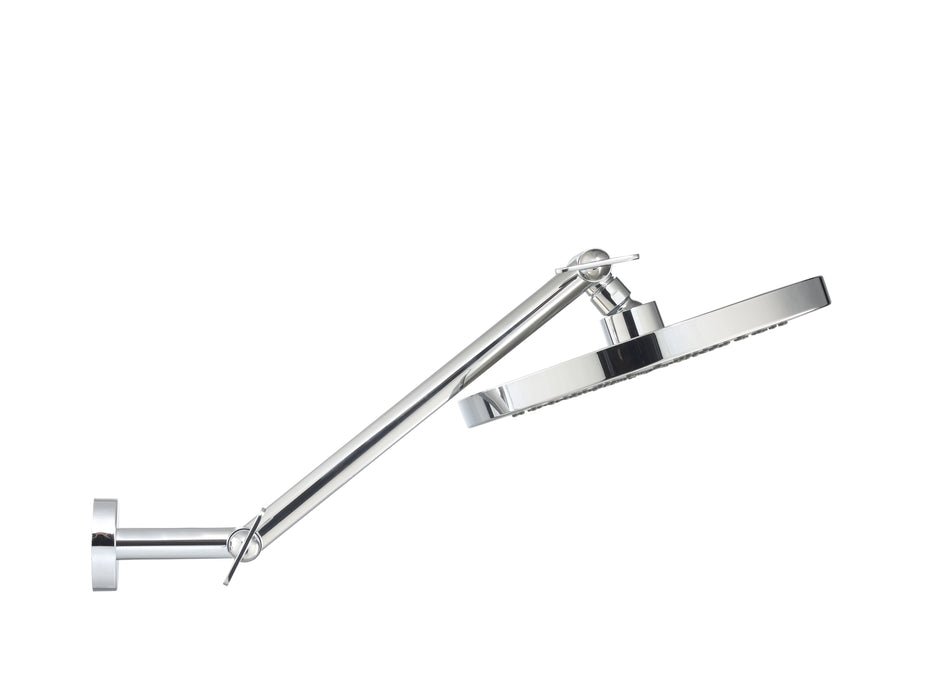 10" Rain Shower Head with 17" ADJUSTABLE Shower Arm - Polished Chrome