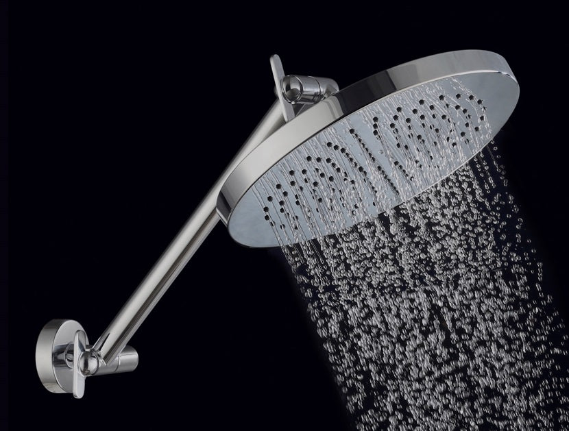10" Rain Shower Head with 17" ADJUSTABLE Shower Arm - Polished Chrome
