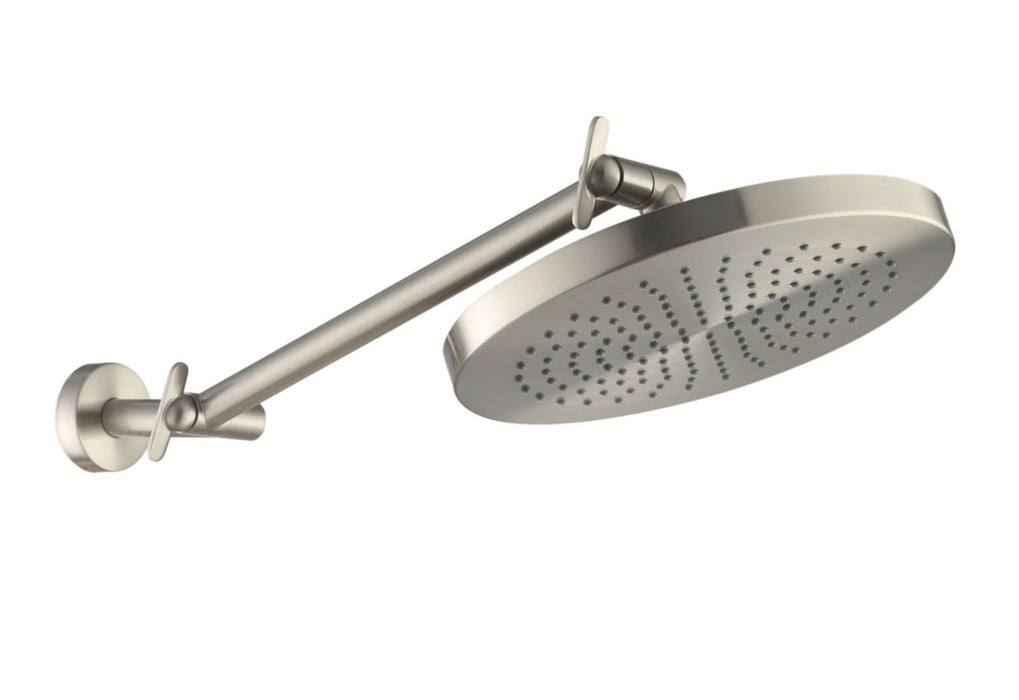 10" Rain Shower Head with 17" ADJUSTABLE Shower Arm - Satin Nickel