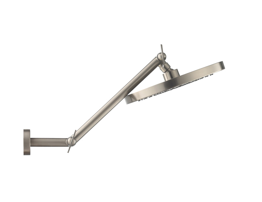 10" Rain Shower Head with 17" ADJUSTABLE Shower Arm - Satin Nickel