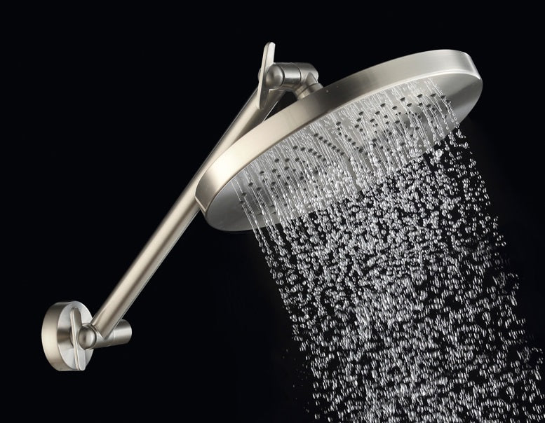 10" Rain Shower Head with 17" ADJUSTABLE Shower Arm - Satin Nickel