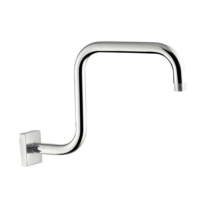 Gooseneck SQUARE Shower Arm - Polished Chrome