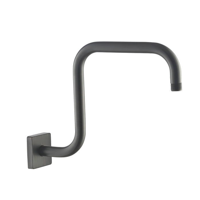 Gooseneck SQUARE Shower Arm - Rubbed Bronze