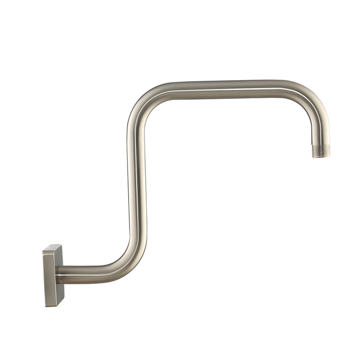 Gooseneck SQUARE Shower Arm - Satin Nickel