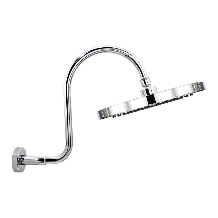 10" Rain Shower Head with "S" Gooseneck Shower Arm - Polished Chrome