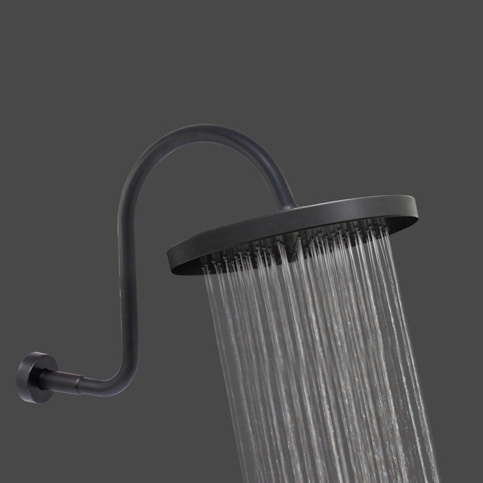 10" Rain Shower Head with "S" Gooseneck Shower Arm - |Rubbed Bronze