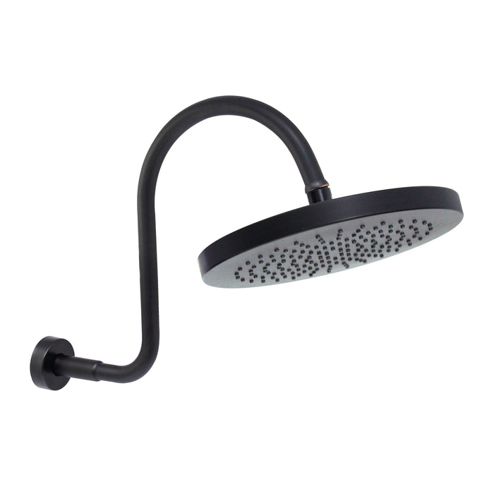 10" Rain Shower Head with "S" Gooseneck Shower Arm - |Rubbed Bronze
