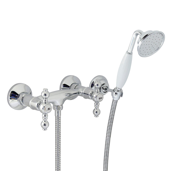European Antique Style Shower Mixer with Hand Shower Set - Lever Handles