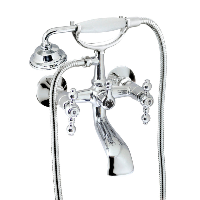European Antique Style Tub & Shower Mixer with Hand Shower Set - Lever Handles