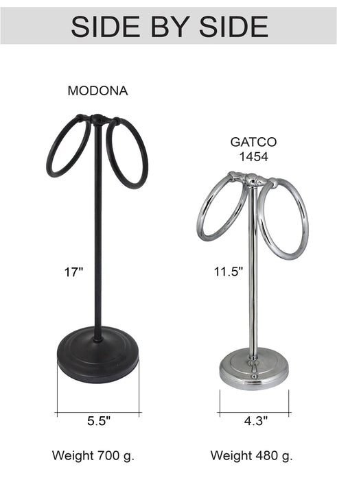 17" Counter Top Towel Ring - Rubbed Bronze