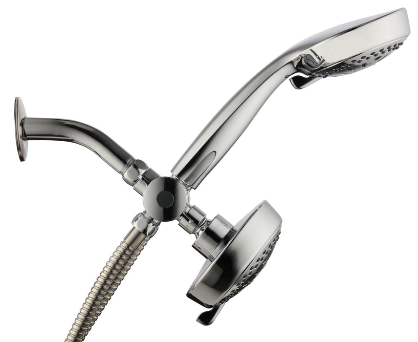 6 Function Massage Shower Head & Hand Shower Combo - Polished Chrome