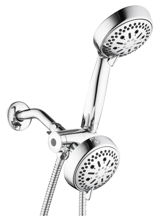 6 Function Massage Shower Head & Hand Shower Combo - Polished Chrome