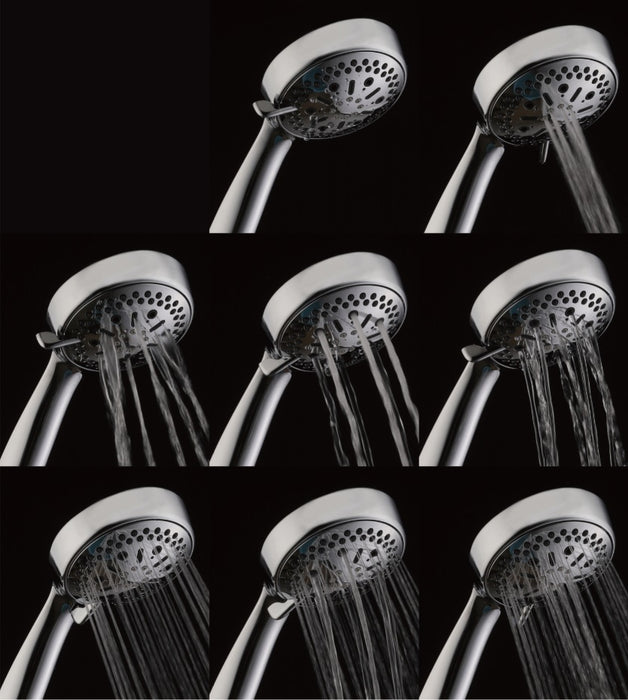 6 Function Massage Shower Head & Hand Shower Combo - Polished Chrome