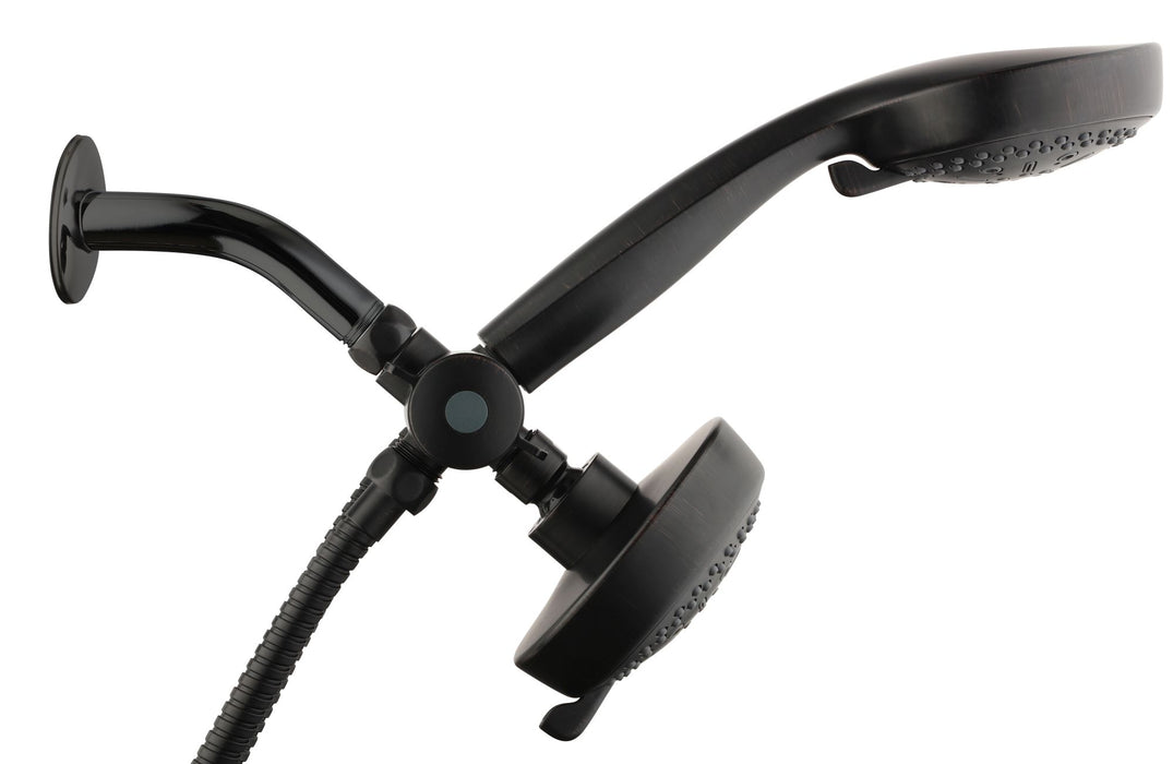 6 Function Massage Shower Head & Hand Shower Combo - Rubbed Bronze