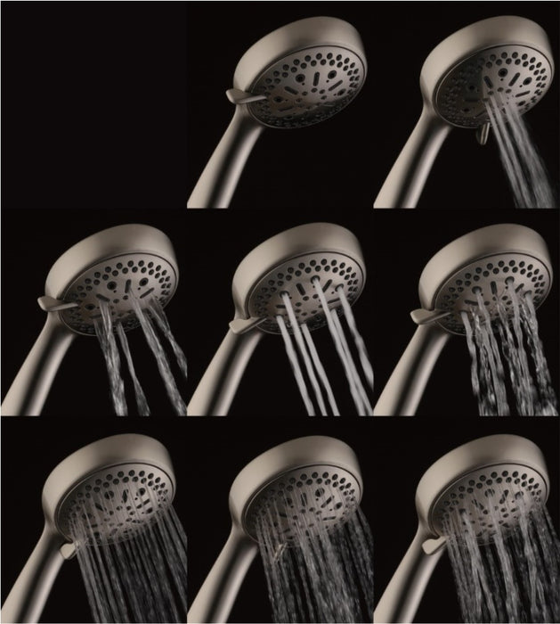 6 Function Massage Shower Head & Hand Shower Combo - Satin Nickel