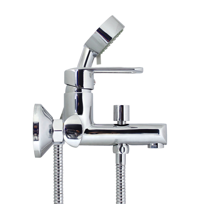 European Modern Style Tub & Shower Mixer with Hand Shower Set - Lift Handle