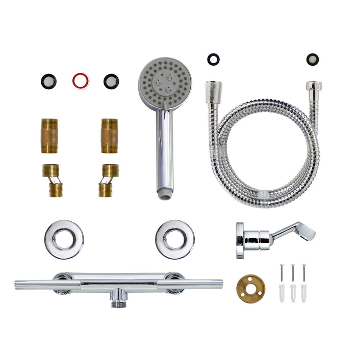 European Modern Style Shower Mixer with Hand Shower Set - Lever Handles