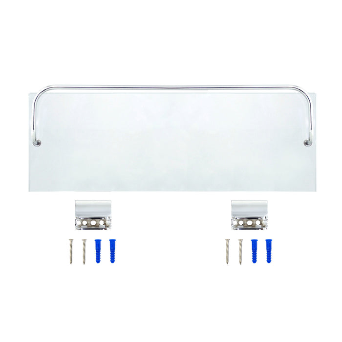 Glass Wall Shelf - Polished Chrome