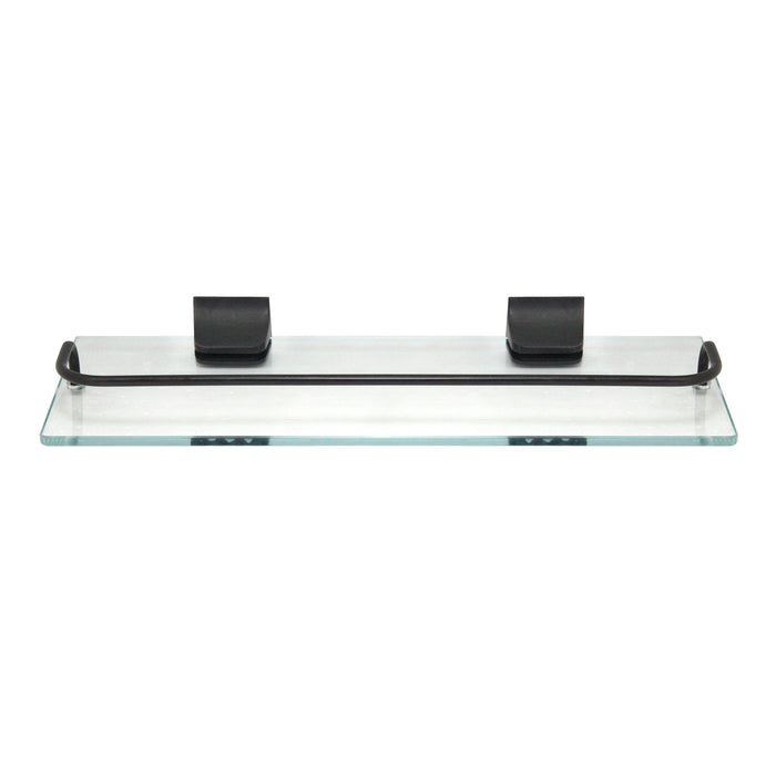 Glass Wall Shelf - Rubbed Bronze