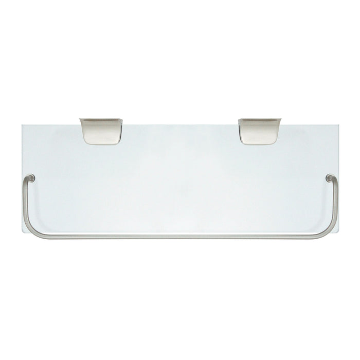 Glass Wall Shelf - Satin Nickel