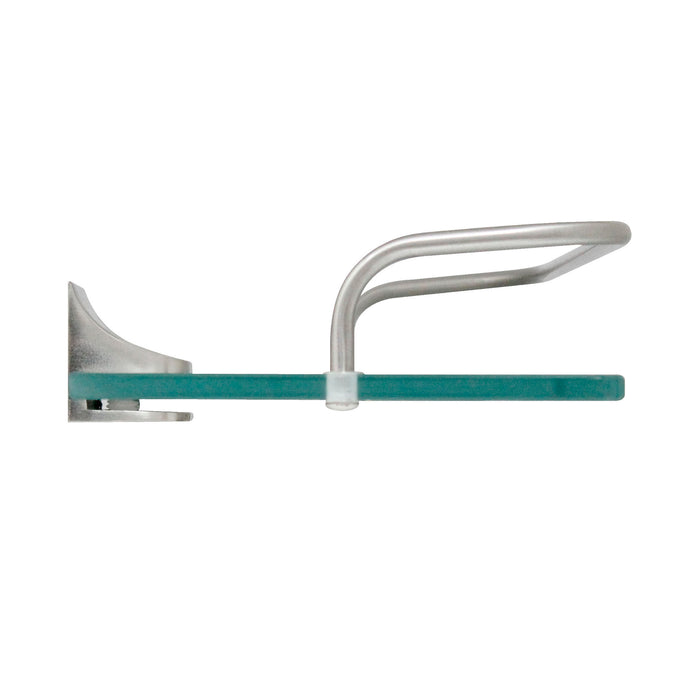 Glass Wall Shelf - Satin Nickel