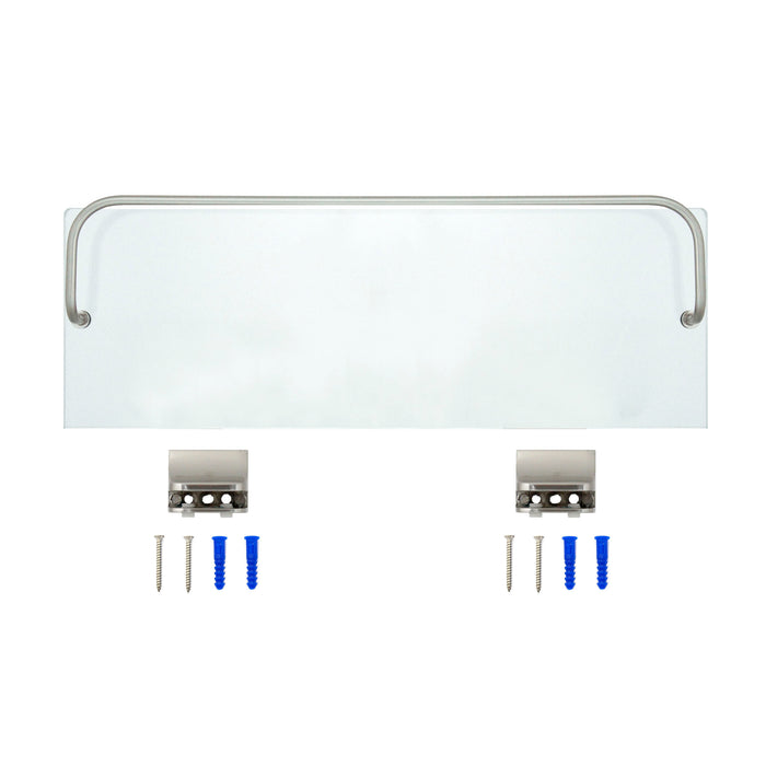 Glass Wall Shelf - Satin Nickel