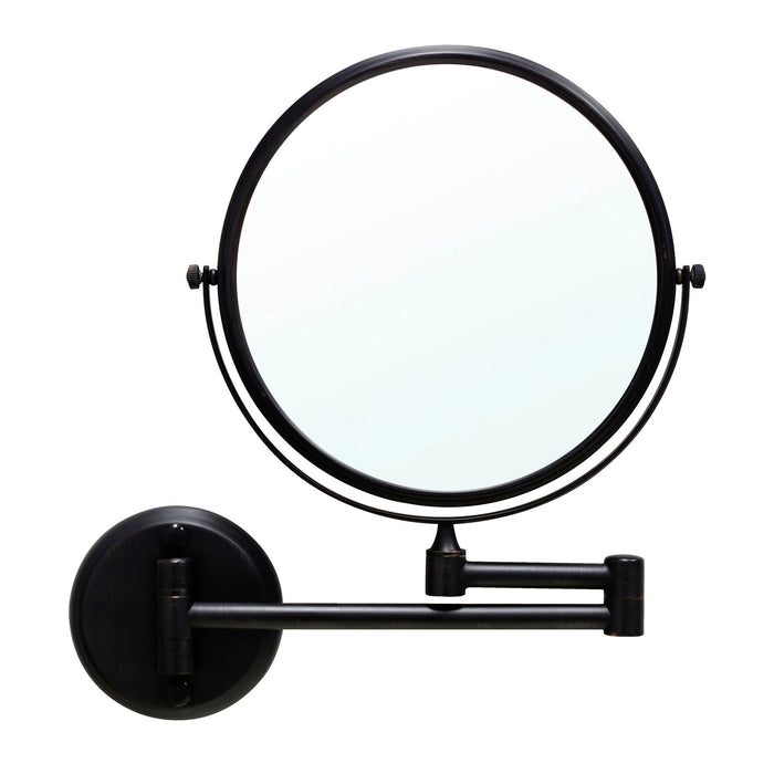 Wall Mounted 8" Double Sided Mirror 1X-3X - Rubbed Bronze