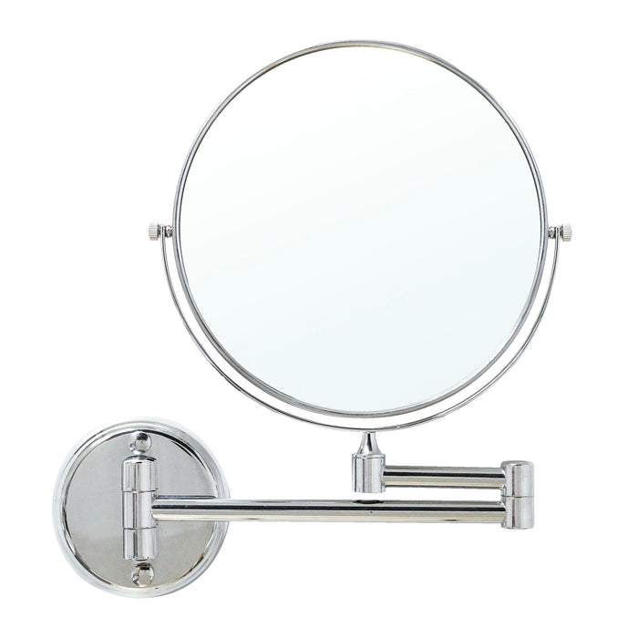 Wall Mounted 8" Double Sided Mirror 1X-3X - Polished Chrome