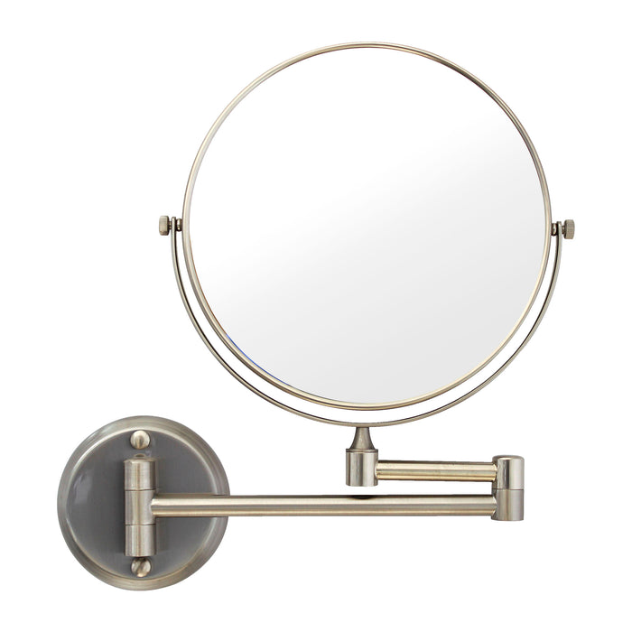 Wall Mounted 8" Double Sided Mirror 1X-3X - Satin Nickel