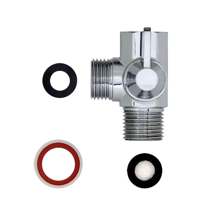 Shower Arm Mounted Diverter Valve - Polished Chrome