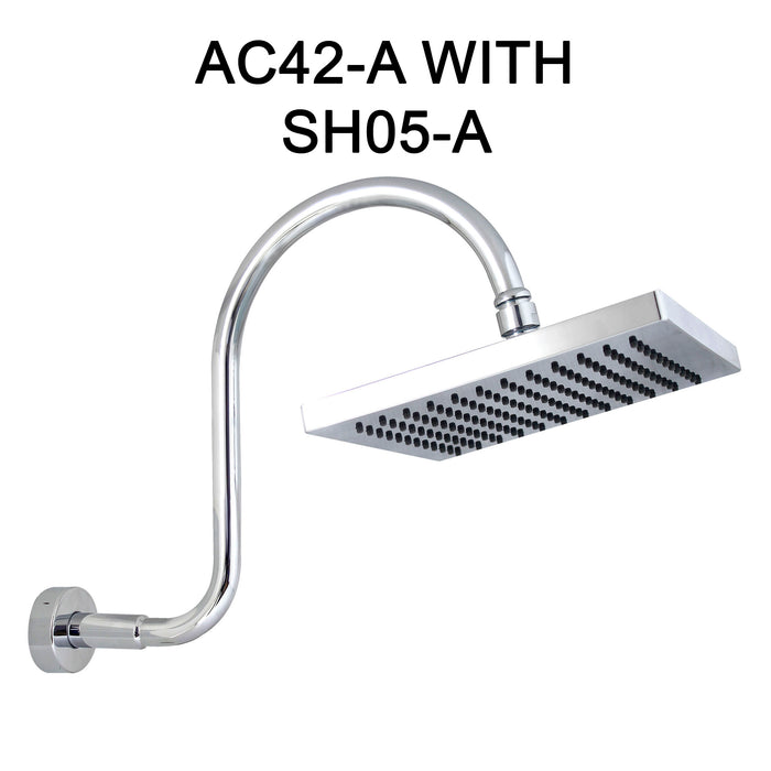 8" SQUARE Rain Shower Head - Polished Chrome