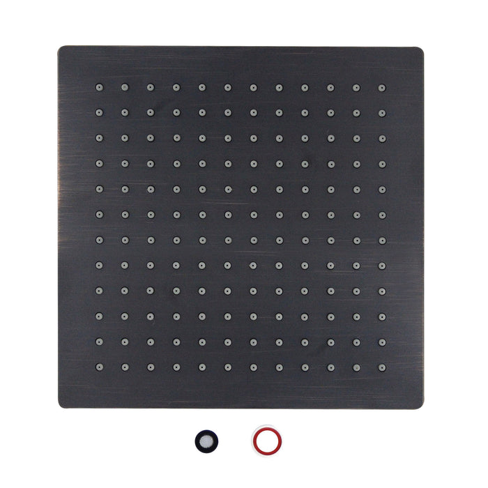 8" SQUARE Rain Shower Head - Rubbed Bronze