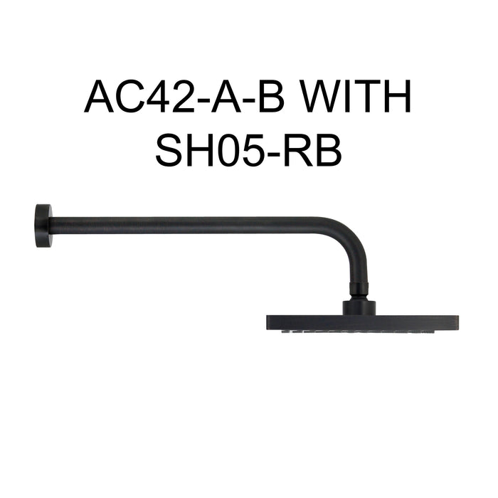 8" SQUARE Rain Shower Head - Rubbed Bronze