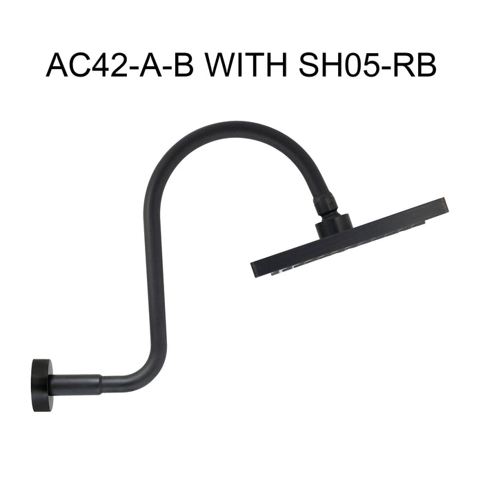 8" SQUARE Rain Shower Head - Rubbed Bronze
